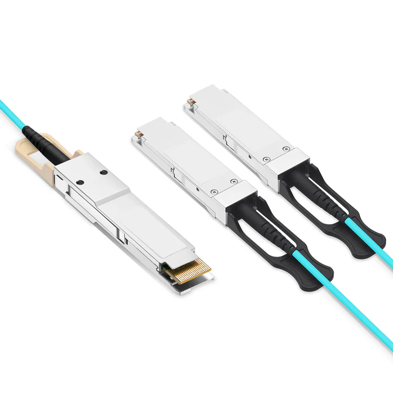 NSComm 200G QSFP56 to 2x100G QSFP56 Active Optical Cable, OM3 Multimode, up to 30m - Image 4
