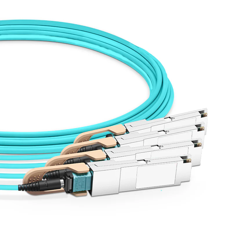 NSComm 400G QSFP56-DD to 4x100G QSFP56 Active Optical Cable, OM3 Multimode, up to 30m - Image 5