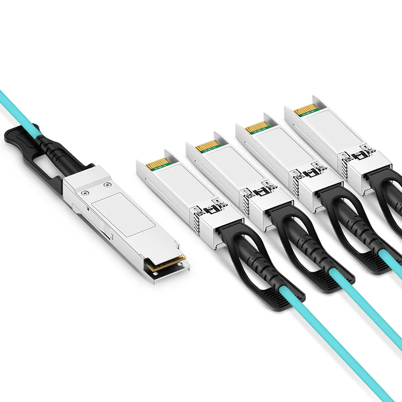 NSComm 40G QSFP+ to 4x10G SFP+ Active Optical Cable, OM3 Multimode, up to 30m - Image 3