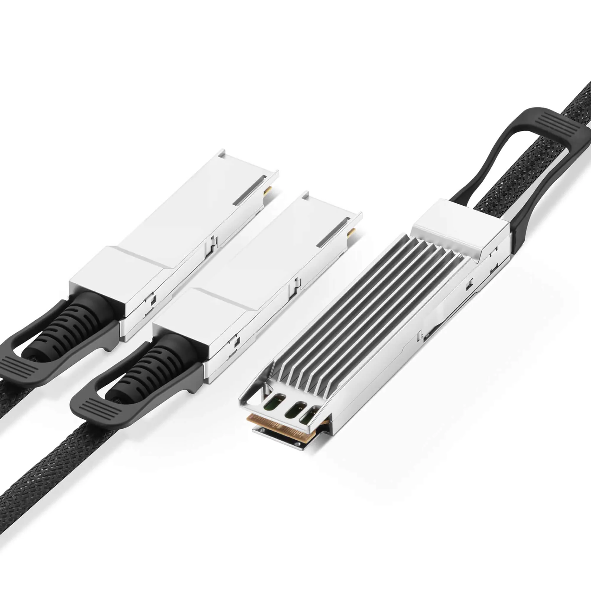 NSComm NVIDIA/Mellanox Compatible 800G OSFP Finned Top to 2 x 400G QSFP112 Active Direct Attach Copper Breakout Cable up to 5m(16ft) - Image 3